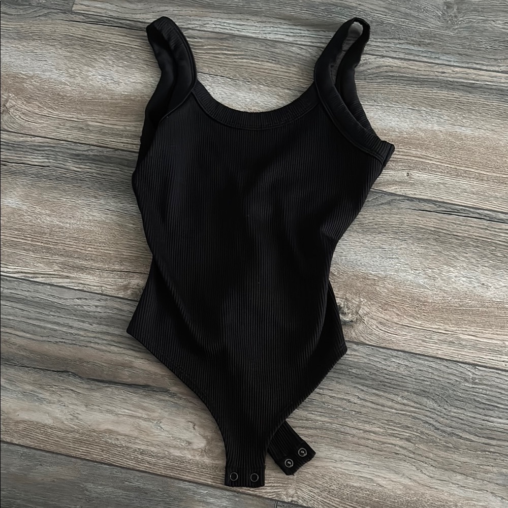 Wild Fable Black Ribbed Bodysuit